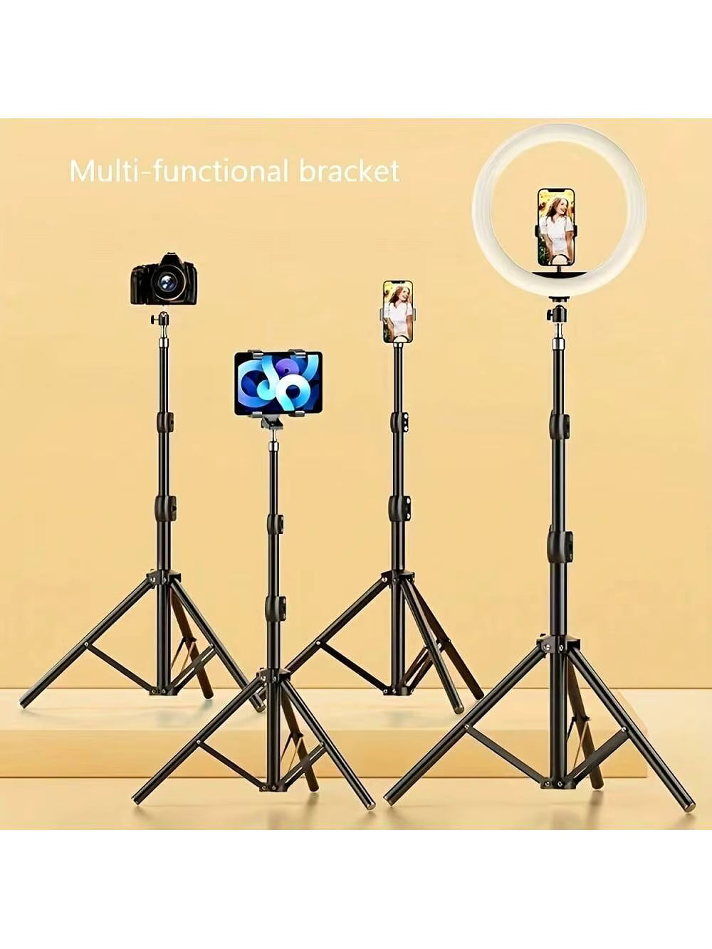 Multifunctional Tripod With Phone Holder - 63 Inch