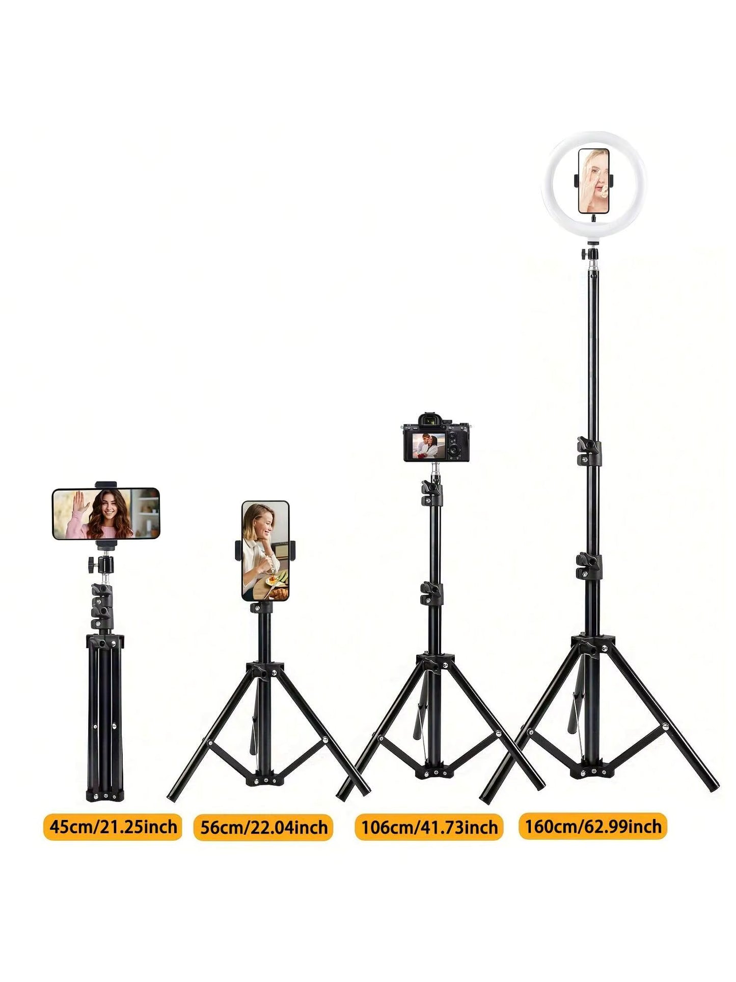 Multifunctional Tripod With Phone Holder - 63 Inch